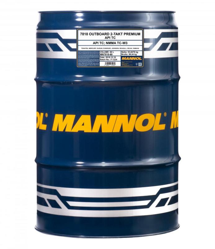 7818 MANNOL 2-TAKT PREMIUM OUTBOARD 60 л. Синтетическое моторное масло