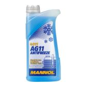 4011 MANNOL ANTIFREEZE LONGTERM AG11 1 л. Готовый раствор охлаждающей жидкости антифриз синий
