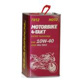 7812 MANNOL 4-TAKT MOTORBIKE 10W40 4 л. (Metal) Синтетическое моторное масло для мотоциклов 10W-40