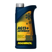 4014 MANNOL ANTIFREEZE ADVANCED AG13+ 1 л. Готовый раствор охлаждающей жидкости желтый